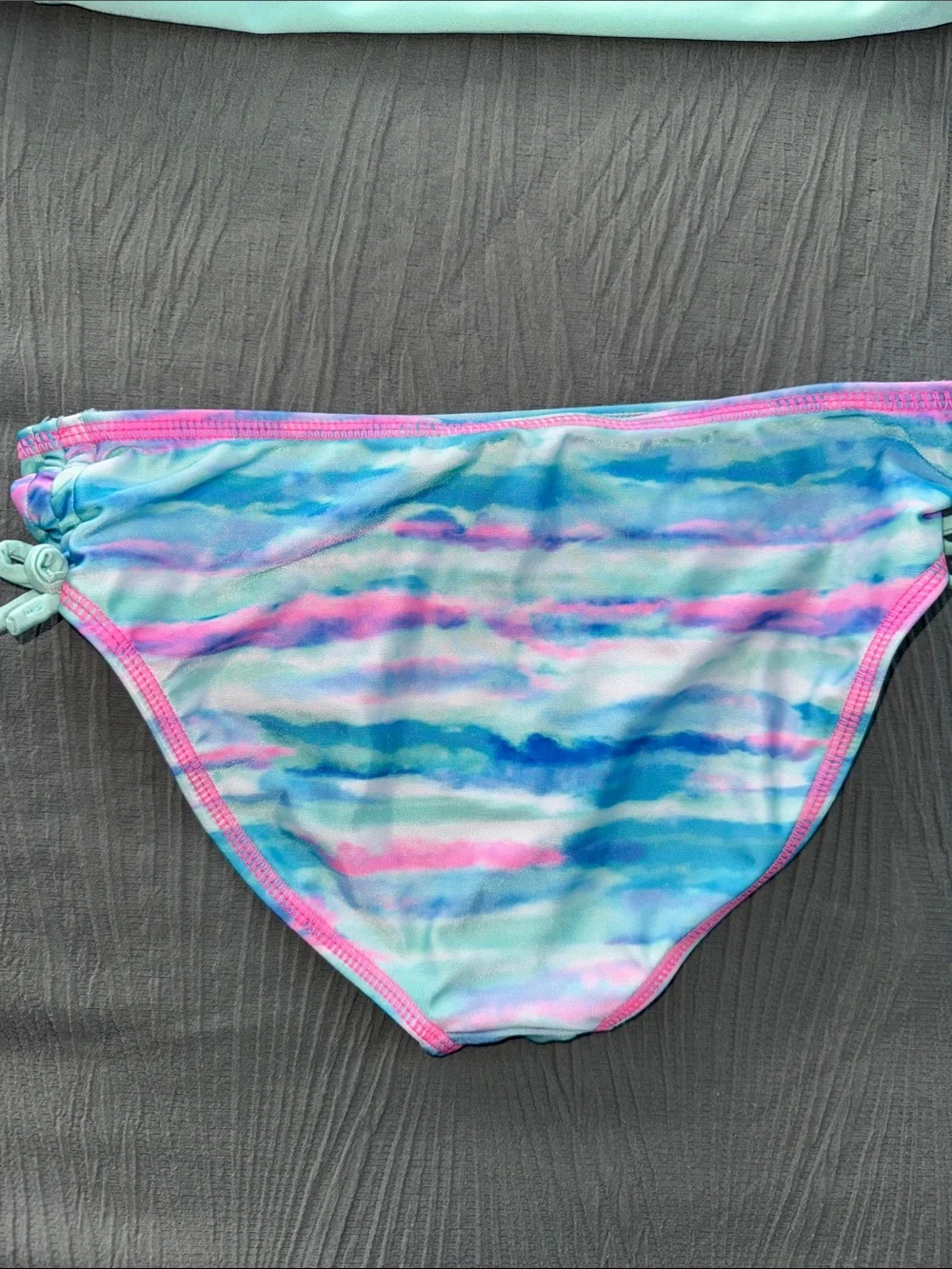 Nautica Mint Green Rash Guard set with Blue and Pink Tie-Dye Sleeves